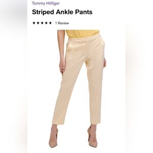 NWT Tommy Hilfiger Yellow and White Pinstripe Pants, Size 6